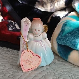 Dakini Angel Figurine in Light Blue and Gold